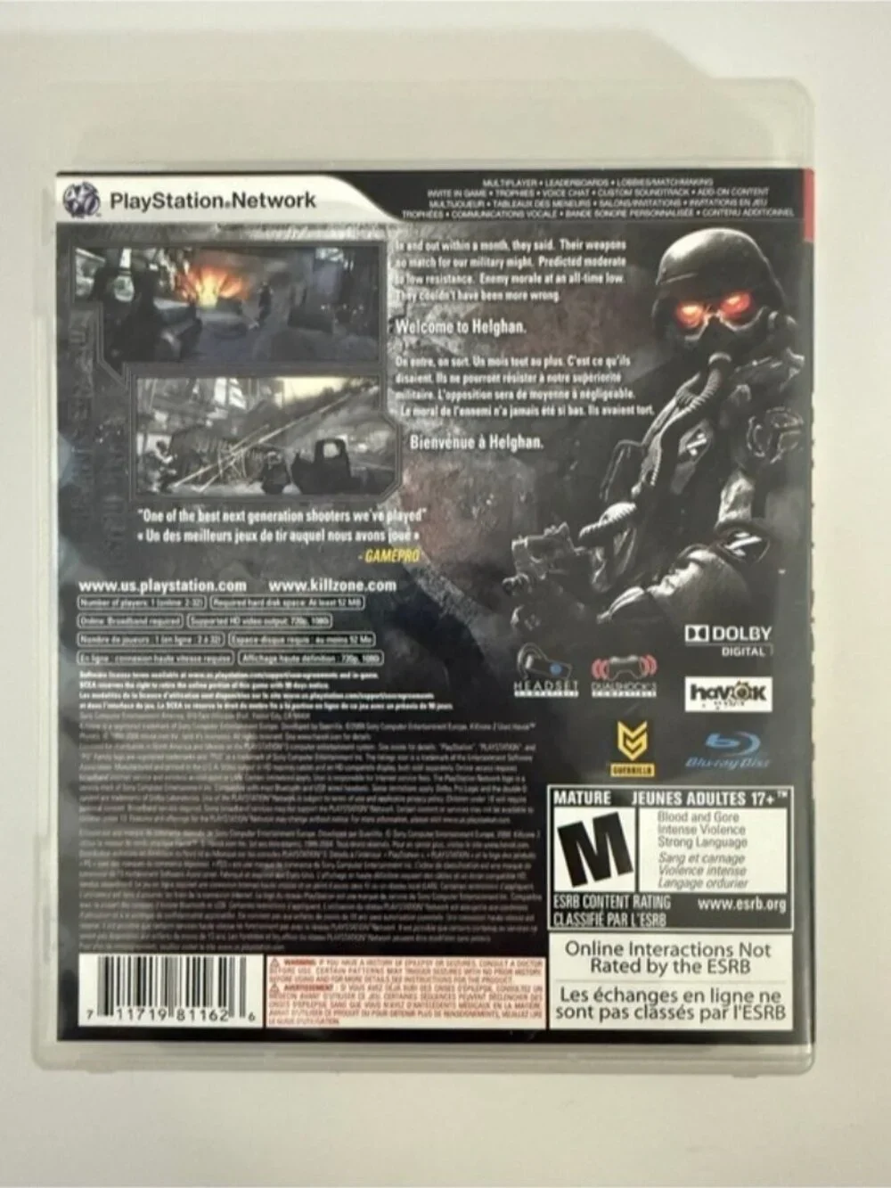 Killzone 2 PS3 Game Complete (CIB) – Disc + Manual